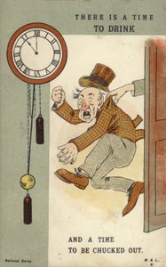 Il y a un temps pour boire et un temps pour être jeté (lithographie couleur)