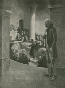 Thomas Jefferson écoutant le discours de trahison - English School