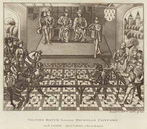 Joute entre Nicholas Clifford et John Boucmel, un Français - English School