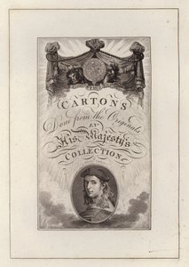 Page de titre pour Cartons faits à partir des originaux dans la collection de Sa Majesté (gravure) - English School