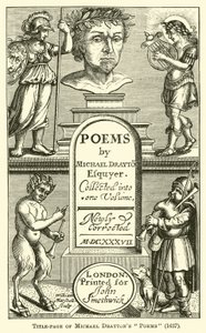 Page de titre des poèmes de Michael Drayton, 1637