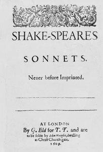 Page de titre des Sonnets de Shakespeare