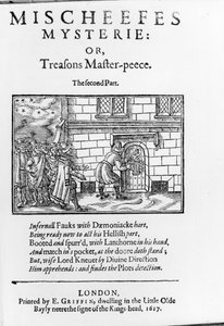 Page de titre de Mischeefes Mysterie ou Treasons Master-peece - La deuxième partie par John Vicars 1617 - English School