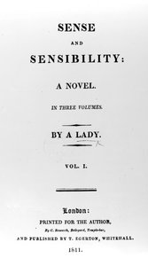 Page de titre de Raison et Sentiments par Jane Austen, première édition, 1811