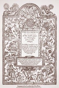 Page de titre de la première traduction des Éléments d