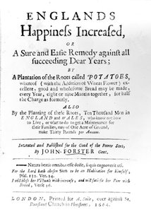 Page de titre de Englands Happiness Increased par John Forster, publié en 1664 - English School