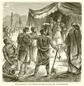 Titus Manlius condamné par son père pour désobéissance - English School