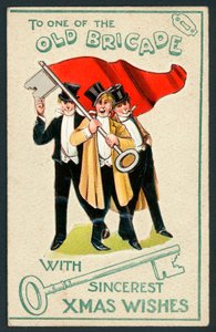 À un des anciens brigadiers avec les vœux les plus sincères de Noël - carte de Noël