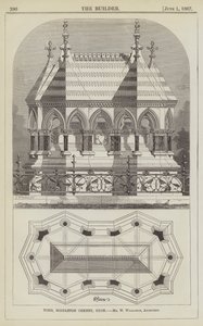 Tombe, Middleton Cheney, Oxon, M. W Wilkinson, Architecte (gravure) - English School