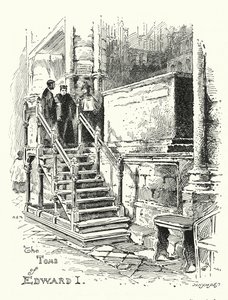Tombeau du roi Édouard Ier, abbaye de Westminster (gravure) - English School