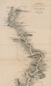 Carte panoramique de Tombleson de la Tamise et de la Medway - English School