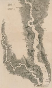 Carte panoramique de la Tamise et de la Medway