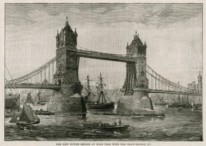 Pont de la Tour à marée haute, avec le pont-levis levé
