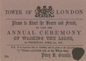 Billet pour la Tour de Londres