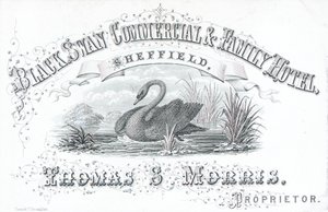 Carte de visite, Black Swan Commercial & Family Hotel - English School