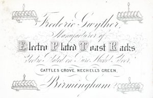 Carte de visite, Frederic Gwyther