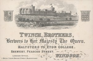 Carte de visite de Twinch Brothers - English School