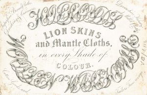 Carte de visite, Woollen Warehouse