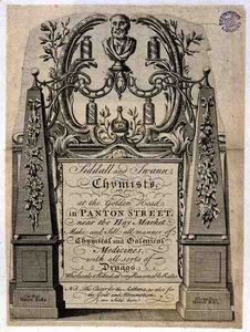 Carte de visite pour Siddall et Swann, chimistes, à la Tête d