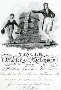 Carte de visite pour Tingle, Taylor et Salesman, No 2 Hatton Garden, Holborn (gravure) - English School