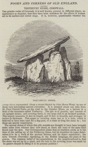 Pierre de Trethevey, Cornouailles (gravure)