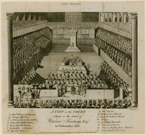 Procès de Warren Hastings à Westminster Hall - English School
