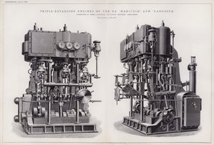 Moteurs à triple expansion du SS "Mariposa" et "Langosta" - English School