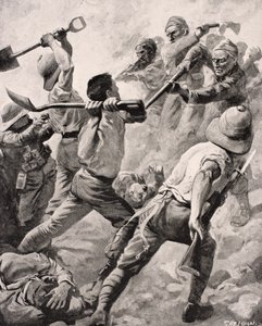 Soldats turcs et britanniques en combat rapproché sur la péninsule de Gallipoli, Turquie 1915, tiré de 