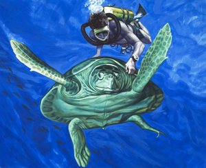 Tortue avec plongeur - English School