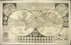 Carte du monde en deux hémisphères