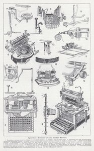 Machines à écrire, mécanisme de certaines machines standard - English School