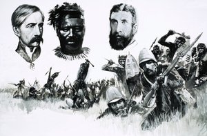 Chasseurs britanniques non identifiés et guerriers autochtones