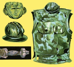 Armure et masque non identifiés