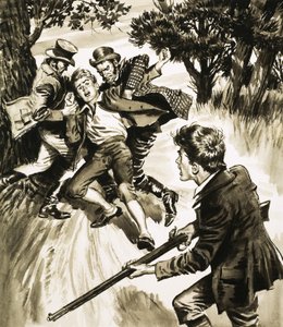 Un garçon non identifié armé d