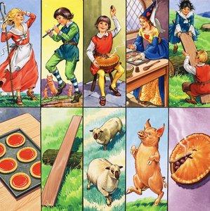 Montage non identifié de personnages de comptines - English School
