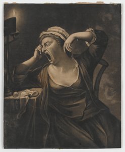 Sans titre (femme bâillant), vers 1780 - English School