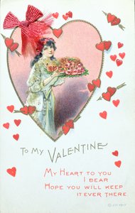 Carte de Saint-Valentin, 1917 - English School
