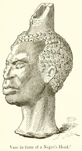 Vase en forme de tête de nègre (gravure) - English School