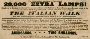 Les jardins de Vauxhall, Londres : La promenade italienne