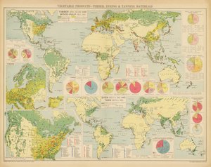 Produits végétaux, Bois, Matériaux de teinture et de tannage