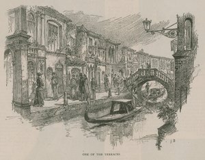 Venise à Londres : Croquis à Olympia - Une des terrasses
