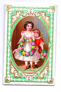 Carte de Noël victorienne, vers 1880