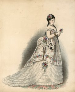Planche de mode victorienne (gravure en couleur) - English School