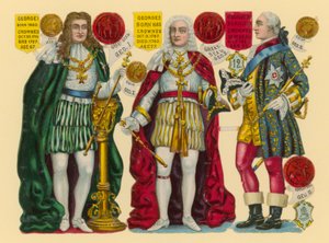 Image victorienne : Roi George Ier, Roi George II, Roi George III