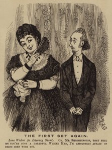 Veuve victorienne flirtant avec un auteur