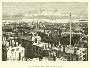 Vue de Boston, Massachusetts depuis le State House - English School
