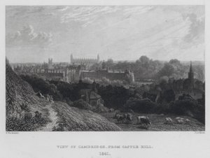 Vue de Cambridge, depuis Castle Hill (gravure)