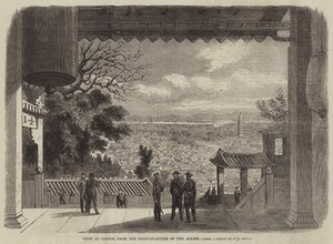Vue de Canton, depuis le quartier général des Alliés (gravure) - English School