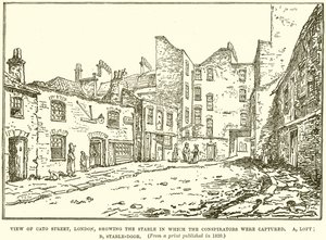 Vue de Cato Street, Londres, montrant l
