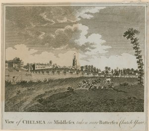 Vue de Chelsea dans le Middlesex près du cimetière de l